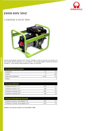 Generatori diesel PRAMAC Lifter E 4500 TYH