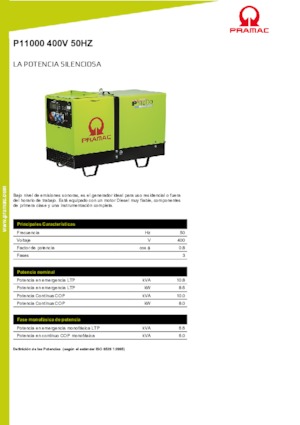 Generatori diesel PRAMAC Lifter P 11000 TYA