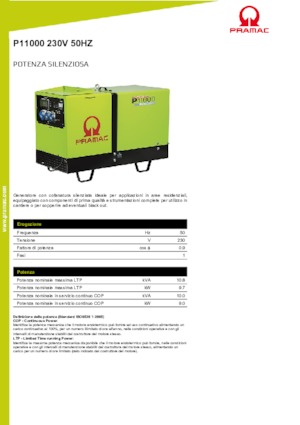 Generatori diesel PRAMAC Lifter P 11000 TYA