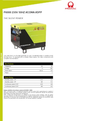 Generatori diesel PRAMAC Lifter P 6000 TYA