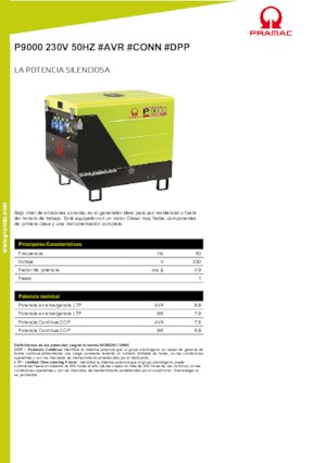 Generatori diesel PRAMAC Lifter P 9000