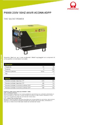 Generatori diesel PRAMAC Lifter P 9000