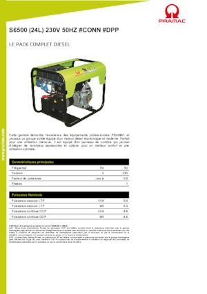 Generatori diesel PRAMAC Lifter S 6500 SYA