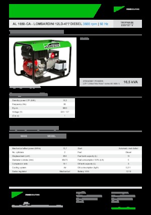 Generatori diesel INMESOL AL 1650-CA