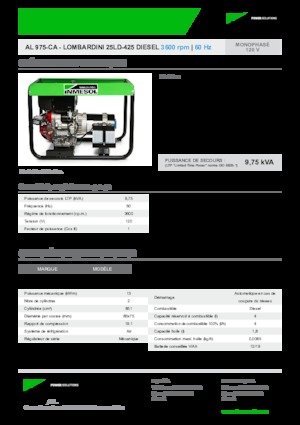 Generatori diesel INMESOL AL 975-CA