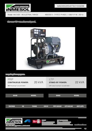 Generatori diesel INMESOL AAD-022