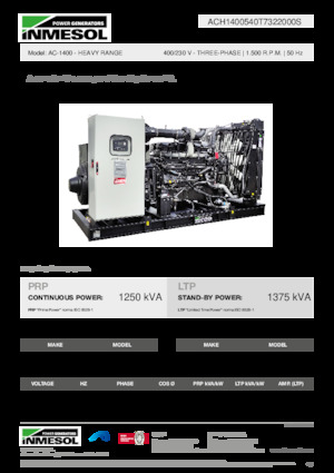 Generatori diesel INMESOL AC-1400