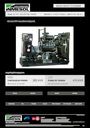 Generatori diesel INMESOL AD-415