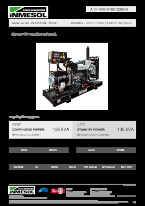 Generatori diesel INMESOL AI-140