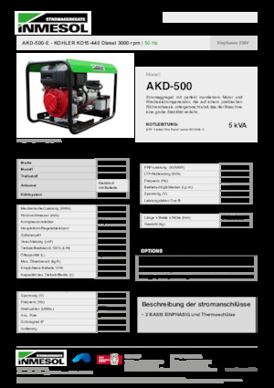 Generatori diesel INMESOL AKD-500-E