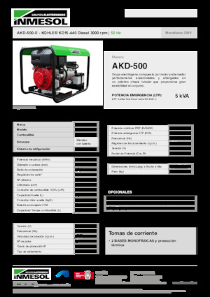Generatori diesel INMESOL AKD-500-E