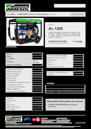 Generatori diesel INMESOL AL 1200-E