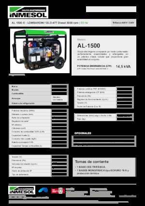 Generatori diesel INMESOL AL 1500-E