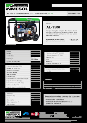 Generatori diesel INMESOL AL 1500-E