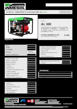 Generatori diesel INMESOL AL 500-CA