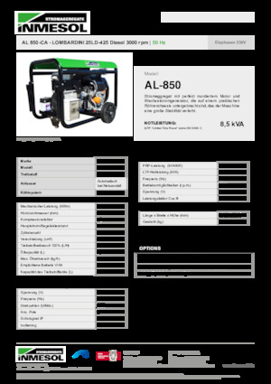 Generatori diesel INMESOL AL 850-CA