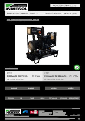 Generatori diesel INMESOL AQ-020