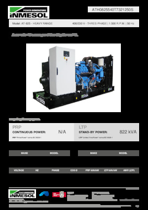 Generatori diesel INMESOL AT-825