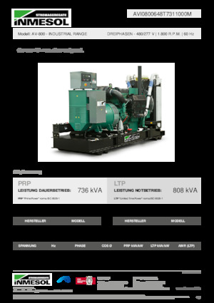 Generatori diesel INMESOL AV-800