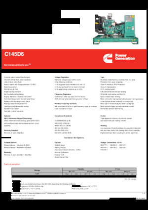 Generatori diesel Cummins C145D6