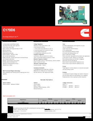 Generatori diesel Cummins C170D6