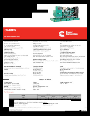 Generatori diesel Cummins C440D5
