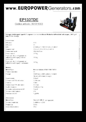 Generatori diesel Europower EP133TDE (S)