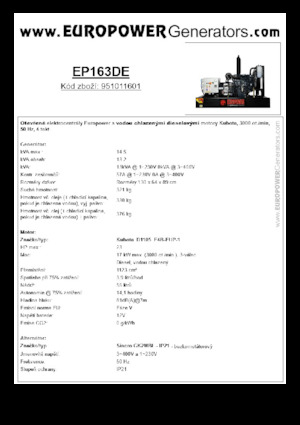 Generatori diesel Europower EP163DE (S)