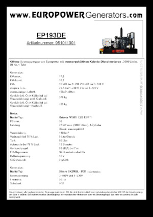 Generatori diesel Europower EP193DE (S)