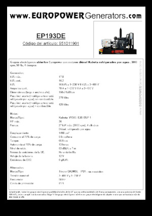 Generatori diesel Europower EP193DE (S)