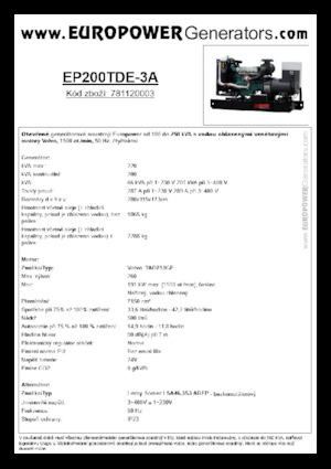 Generatori diesel Europower EP200TDE-3A (LS)