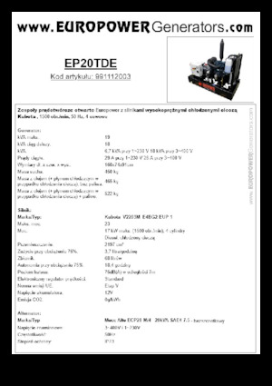 Generatori diesel Europower EP20TDE (MA)