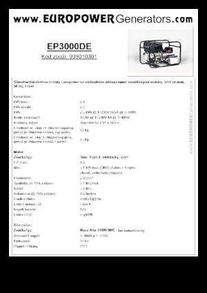 Generatori diesel Europower EP3000DE (MA)