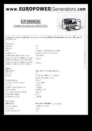 Generatori diesel Europower EP3000DE (MA)