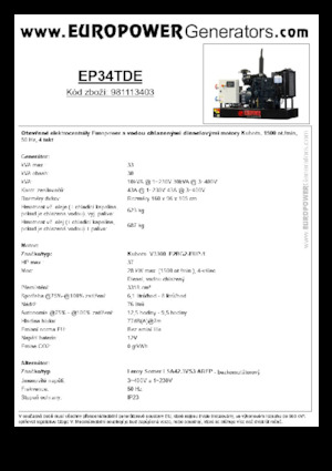 Generatori diesel Europower EP34TDE (LS)