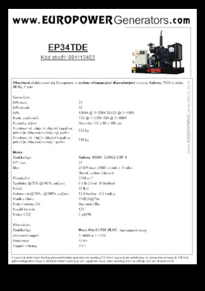 Generatori diesel Europower EP34TDE (MA)