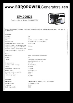 Generatori diesel Europower EP4200DE (S)