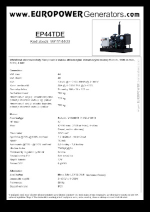 Generatori diesel Europower EP44TDE (MA)
