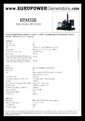 Generatori diesel Europower EP44TDE (MA)