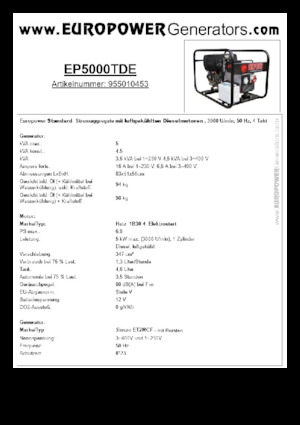 Generatori diesel Europower EP5000TDE (S)