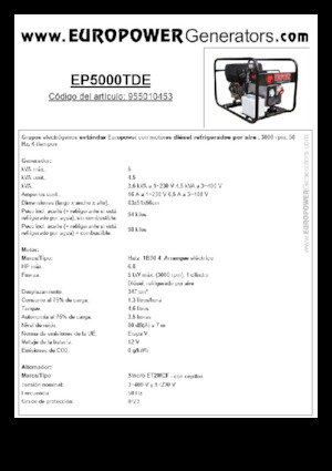 Generatori diesel Europower EP5000TDE (S)