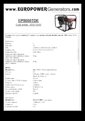 Generatori diesel Europower EP5000TDE (S)