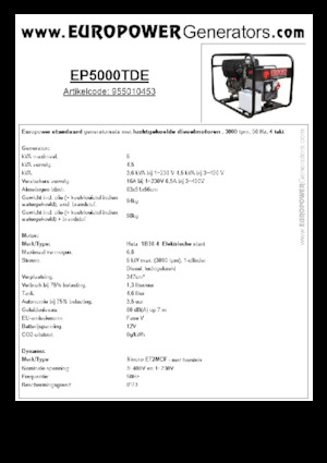 Generatori diesel Europower EP5000TDE (S)