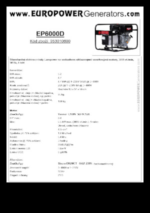 Generatori diesel Europower EP6000D (S)