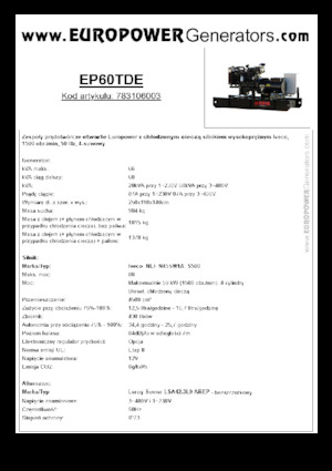Generatori diesel Europower EP60TDE (LS)