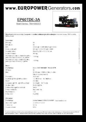 Generatori diesel Europower EP60TDE-3A (LS)