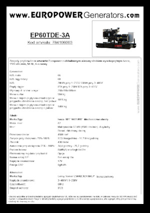Generatori diesel Europower EP60TDE-3A (LS)