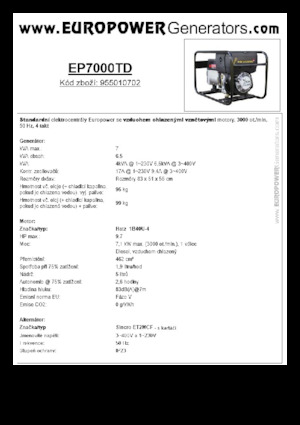 Generatori diesel Europower EP7000TD (S)