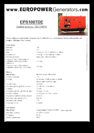 Generatori diesel Europower EPS100TDE (LS)