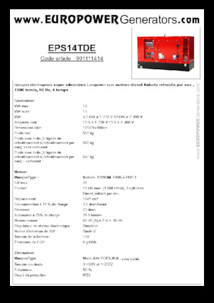 Generatori diesel Europower EPS14TDE (MA)